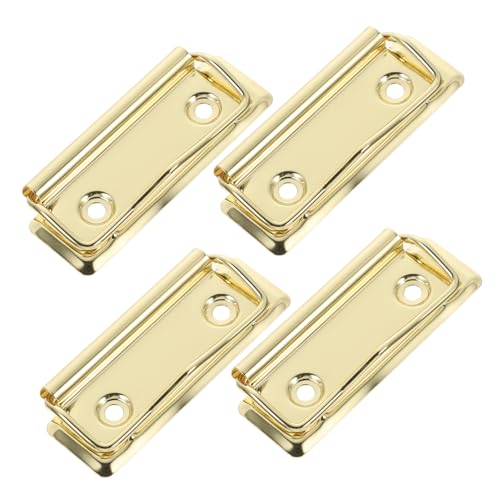 JEWEDECO 4Stücke Metallklammern für Bürobedarf Clipboards Dokumentenhalter Kreative Aufbewahrungslösungen für Lehrer Goldene Büroklammern Stark und Langlebig JEWEDECO 4Stücke Metallklammern für Bürobedarf Clipboards Dokumentenhalter Kreative Aufbewahrungslösungen für Lehrer Goldene Büroklammern Stark und Langlebig von JEWEDECO