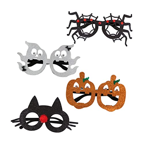 JEWEDECO 4stücke Halloween-brillen Lustige Dekorationsbrillen Für Halloween Partyzubehör Für Erwachsene Für Fotos Und Festliche Anlässe Sicher Und Langlebig von JEWEDECO
