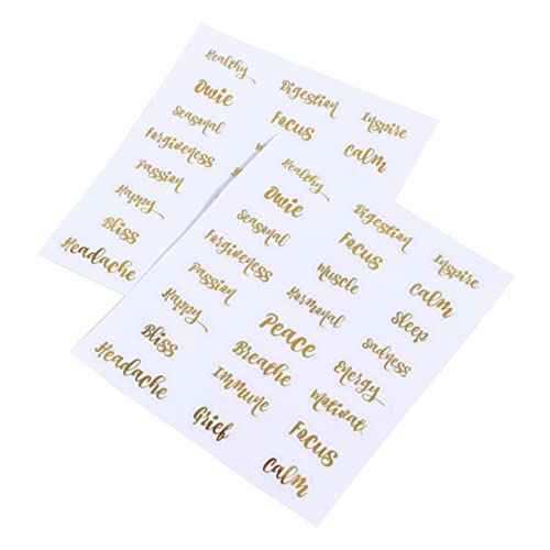 JEWEDECO 5 Blätter Goldene Buchstaben Aufkleber Ätherische Öle Flaschenetiketten zum Beschriften Haftende Sticker für Flaschen Bücher Laptops Organisieren und Kennzeichnen Ihrer Öle und JEWEDECO 5 Blätter Goldene Buchstaben Aufkleber Ätherische Öle Flaschenetiketten zum Beschriften Haftende Sticker für Flaschen Bücher Laptops Organisieren und Kennzeichnen Ihrer Öle und von JEWEDECO