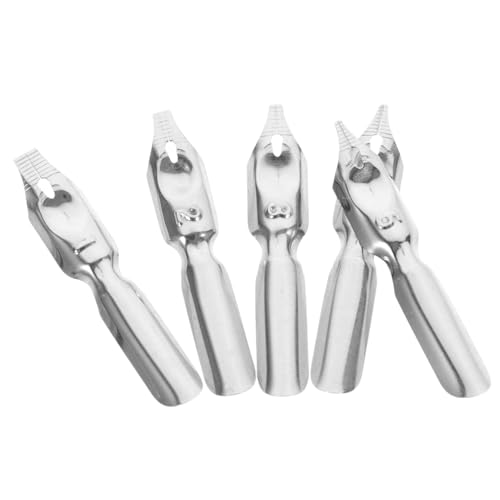 JEWEDECO 5 Stück Abgeschrägte Stahlfedern, Dip Pen Ersatzfedern, Stift Ersatzspitzen, Füllfederhalter, Feine Federn, Füllfederhalter Federn, Stahlfedern Für Dip Pen, Federn Für Stifte, von JEWEDECO