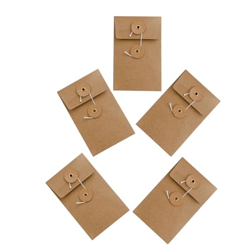 JEWEDECO 5 Stück Datenspeichertasche Umschläge im Vintage-Stil Umschläge für Hochzeitseinladungen Münzumschläge DIY Umschlag Postkartenumschläge in großen Kraftpapier Braun von JEWEDECO