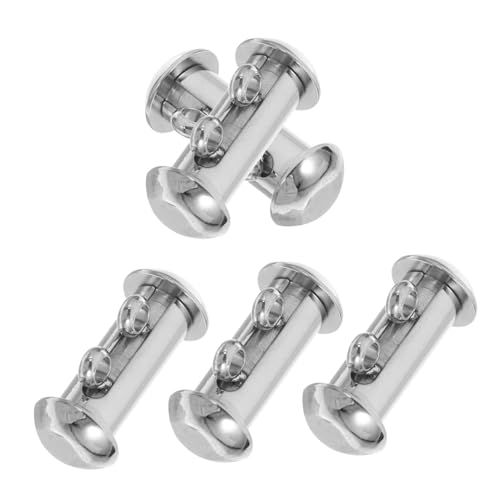 JEWEDECO 5 Stück Edelstahl Schmuckverbinder Doppelreihiger Verschluss für Halsketten und Armbänder Sicherer Multi-layer Clasp für DIY Schmuckdesigns Vielseitig und Robust für Alltag und von JEWEDECO