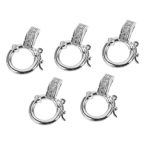 JEWEDECO 5 Stück Konvertierungsschnallen Für Halsketten, Dekorative Armbandverbinder, Metallarmbandverschlüsse, Kleine Schmuckverschlüsse, Metallhalskettenkonverter, Schmuckschnallen, von JEWEDECO