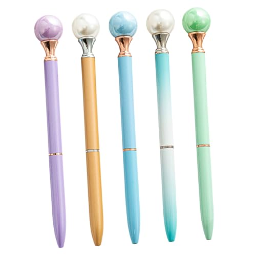 JEWEDECO 5 Stück Perlen Kugelschreiber, Praktischer Kugelschreiber, Metall Kugelschreiber, Tragbarer Schreibstift, Stift Für Den Täglichen Gebrauch, Tragbarer Kugelschreiber, Bezaubernder JEWEDECO 5 Stück Perlen Kugelschreiber, Praktischer Kugelschreiber, Metall Kugelschreiber, Tragbarer Schreibstift, Stift Für Den Täglichen Gebrauch, Tragbarer Kugelschreiber, Bezaubernder von JEWEDECO