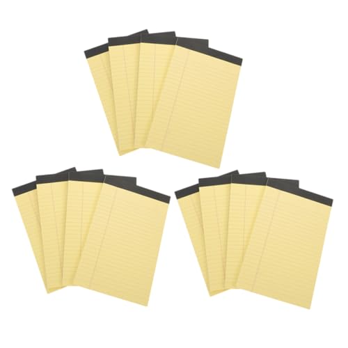 JEWEDECO 50 Blatt Kleine Gelbe College Notizblöcke mit Linierten Leicht Abreißbaren Schreibblöcke für Schule Büro Juristische und Geschäftliche Notizen Tragbare Papier Notizpads von JEWEDECO