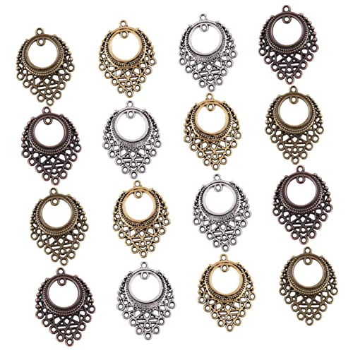 JEWEDECO 50 Stück Teiliges Retro Anhänger aus Hohlem Legierungsmetall Leichter Schmuckanhänger für DIY Halsketten und Ohrringe Bunte Unregelmäßige Ringe zum Auffädeln Modisches JEWEDECO 50 Stück Teiliges Retro Anhänger aus Hohlem Legierungsmetall Leichter Schmuckanhänger für DIY Halsketten und Ohrringe Bunte Unregelmäßige Ringe zum Auffädeln Modisches von JEWEDECO
