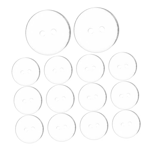 JEWEDECO 50 Stück Transparente Flachrückenknoepfe für Diy Handarbeitsprojekte Langlebige Kleidungsverschlüsse für Hemden und Kleider JEWEDECO 50 Stück Transparente Flachrückenknoepfe für Diy Handarbeitsprojekte Langlebige Kleidungsverschlüsse für Hemden und Kleider von JEWEDECO
