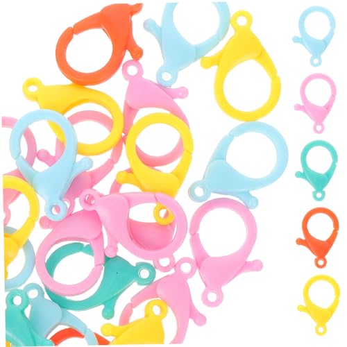 JEWEDECO 50Stücke Kunststoff Hummerverschlüsse für Schmuck DIY Zubehör Armbandschnurverschluss Langlebig und Leicht für Armbänder und Bunte Varianten von JEWEDECO