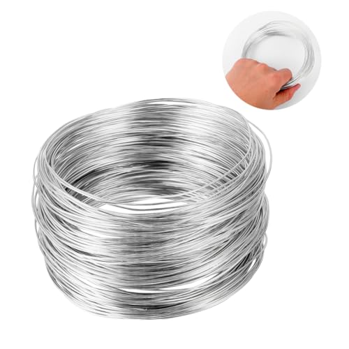 JEWEDECO 5Rolle Aluminiumdraht für DIY Schmuckzubehör Flexibler und Basteldraht für Geldbaum Handgefertigte Dekoration Silber pro Rolle für Bastelprojekte von JEWEDECO