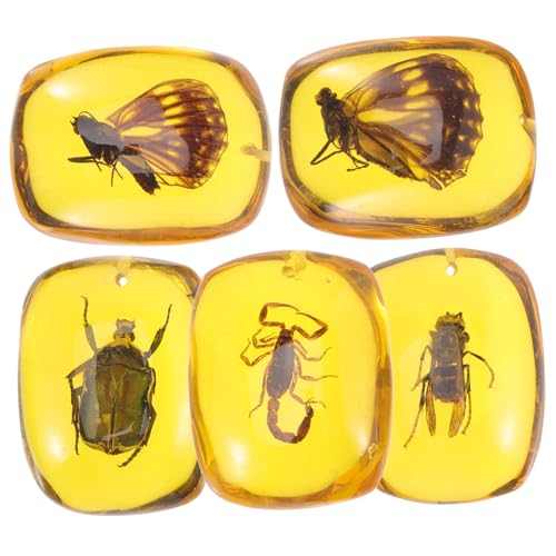JEWEDECO 5St Ohrringanhänger schmuckherstellung Schmuckanhänger Insekten Dekoration Insekten Design Schlüsselanhänger-Hängeornament - Reize Bernstein Harz-Insekten-Anhänger Harz. JEWEDECO 5St Ohrringanhänger schmuckherstellung Schmuckanhänger Insekten Dekoration Insekten Design Schlüsselanhänger-Hängeornament - Reize Bernstein Harz-Insekten-Anhänger Harz. von JEWEDECO