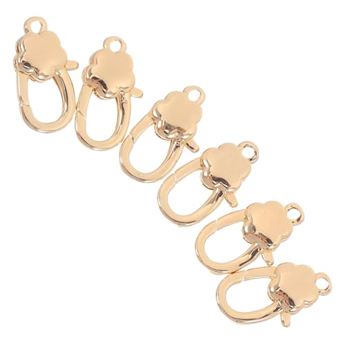 JEWEDECO 6 Stück Karabinerverschlüsse: Karabinerverschluss-verbindungsstücke Kupfer Mit Blumenmotiv Für Die Schmuckherstellung Von, Fußkettchen Und Armbändern JEWEDECO 6 Stück Karabinerverschlüsse: Karabinerverschluss-verbindungsstücke Kupfer Mit Blumenmotiv Für Die Schmuckherstellung Von, Fußkettchen Und Armbändern von JEWEDECO