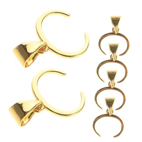 JEWEDECO 6 Stück Kuh Nasenloch Knopf Charm Klemmbügel, Klemmbügel Zur Schmuckherstellung, Anhängerverschluss, Anhängerverschlüsse, Anhängerschmuckzubehör, Bügelverschluss, JEWEDECO 6 Stück Kuh Nasenloch Knopf Charm Klemmbügel, Klemmbügel Zur Schmuckherstellung, Anhängerverschluss, Anhängerverschlüsse, Anhängerschmuckzubehör, Bügelverschluss, von JEWEDECO