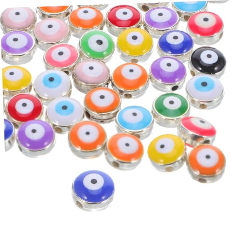 JEWEDECO 60 Stück Flache Resin Böser Blick Perlen Bunte Runde Spacer Charms für Diy Schmuckherstellung Armbänder Halsketten Schlüsselanhänger mit Schutzsymbol und Langlebigem Glanz JEWEDECO 60 Stück Flache Resin Böser Blick Perlen Bunte Runde Spacer Charms für Diy Schmuckherstellung Armbänder Halsketten Schlüsselanhänger mit Schutzsymbol und Langlebigem Glanz von JEWEDECO