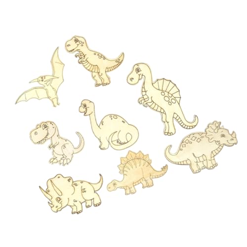 JEWEDECO 8 Stück Diy Dinosaurier Holz Bastelset Unvollendete Holzschnitte für Projekte für Kindergeburtstage Basteln und Dekoration Einfach zu Bemalen Gestalten JEWEDECO 8 Stück Diy Dinosaurier Holz Bastelset Unvollendete Holzschnitte für Projekte für Kindergeburtstage Basteln und Dekoration Einfach zu Bemalen Gestalten von JEWEDECO