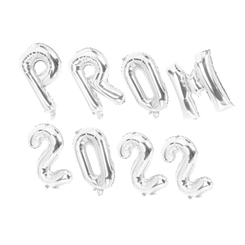 JEWEDECO 8 Stück Teiliges Abschlussballon Aluminiumfolie Glänzende Silber-ballons mit Prom Motiv Dekorative Luftballons für Abschlussfeier Party-dekoration und Festgestaltung JEWEDECO 8 Stück Teiliges Abschlussballon Aluminiumfolie Glänzende Silber-ballons mit Prom Motiv Dekorative Luftballons für Abschlussfeier Party-dekoration und Festgestaltung von JEWEDECO
