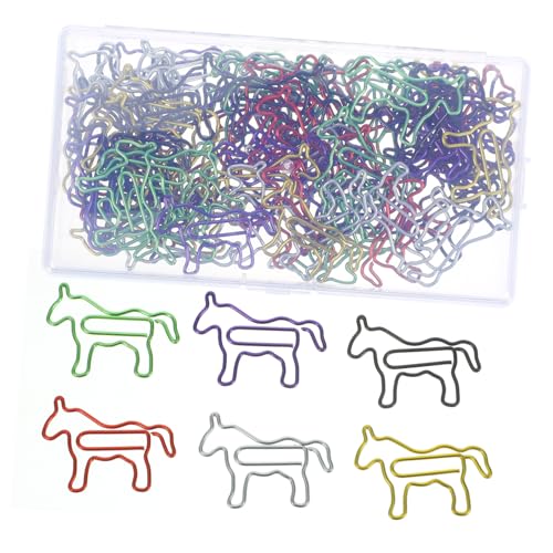 JEWEDECO 80 Stück Bunte Metall Büroklammern im Cartoon Pferd Design für Dokumente Vielseitig Einsetzbar für Büro und Zuhause Stabil und Langlebig JEWEDECO 80 Stück Bunte Metall Büroklammern im Cartoon Pferd Design für Dokumente Vielseitig Einsetzbar für Büro und Zuhause Stabil und Langlebig von JEWEDECO