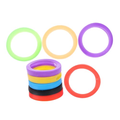 JEWEDECO 9Stücke Teiliges Silikon Schlüsselkappen Flexible Schlüsselabdeckungen Bunten Farben Langlebige Schlüsselschützer zur Identifizierung und Autoschlüsseln Einzigartiges von JEWEDECO