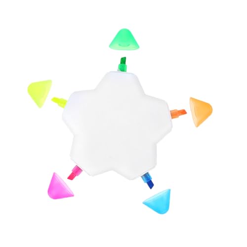 JEWEDECO Bunte Fünfzackige Highlighter Stifte Tragbar Flach Form Leuchtende Farben Marker für Schüler Notizen Markieren Lernhilfe JEWEDECO Bunte Fünfzackige Highlighter Stifte Tragbar Flach Form Leuchtende Farben Marker für Schüler Notizen Markieren Lernhilfe von JEWEDECO