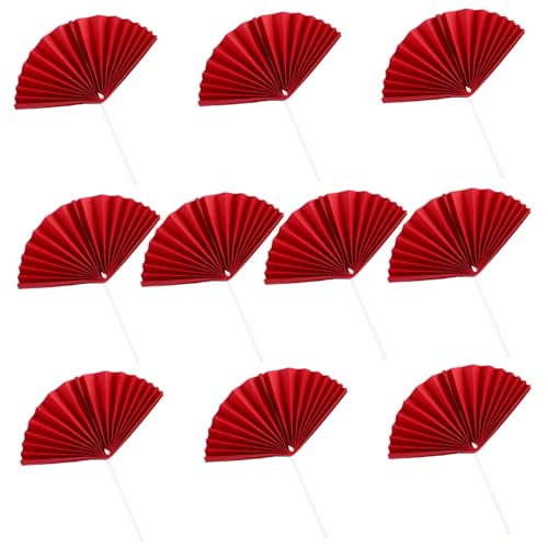 JEWEDECO Fan Förmige Tortendeko Teiliges aus Roten Cake Toppers für Geburtstagsfeiern Kreative und Farbenfrohe Kuchendekorationen für Zuhause und Outdoor Partys JEWEDECO Fan Förmige Tortendeko Teiliges aus Roten Cake Toppers für Geburtstagsfeiern Kreative und Farbenfrohe Kuchendekorationen für Zuhause und Outdoor Partys von JEWEDECO