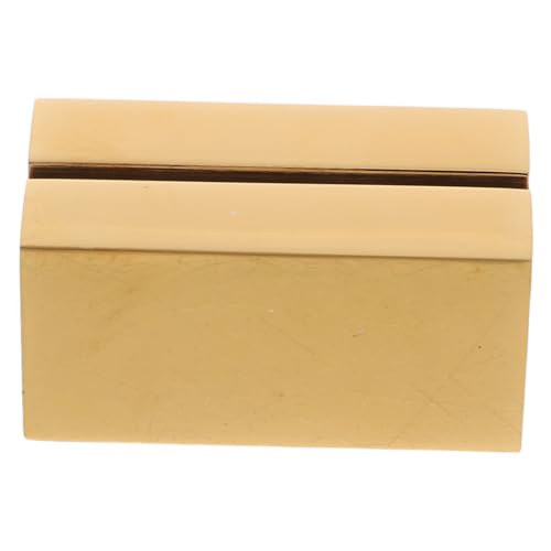 JEWEDECO Gold Tischkartenhalter mit Kompaktem Quadratischem Sockel Platzsparend und Langlebig für Visitenkarten Memo Clips Menükarten bei Hochzeit Büro und Restaurant von JEWEDECO