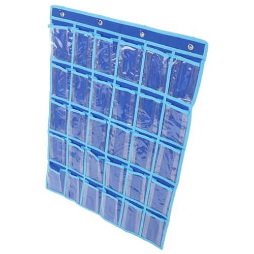 JEWEDECO Hängender Klassenzimmer Organizer für Handys und Taschenrechner Nummerierte Transparente Aufbewahrungstaschen aus Langlebigem Vliesstoff Platzsparend Tür Zahlenaufkleber zur von JEWEDECO