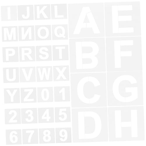 JEWEDECO Malschablonen Zum Basteln 36 Stück Wiederverwendbare Alphabet-schablonen Große Schablonen Für Projekte von JEWEDECO