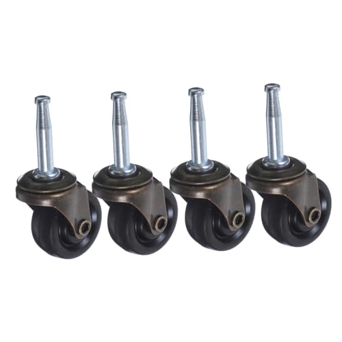 JEWEDECO Möbelräder 4 Stück Auswechselbare Rollen Lenkrollen Für Möbelbeine Multifunktionsrollen Mit Gewindeschaft Langlebig Aus Gummi Und Eisen JEWEDECO Möbelräder 4 Stück Auswechselbare Rollen Lenkrollen Für Möbelbeine Multifunktionsrollen Mit Gewindeschaft Langlebig Aus Gummi Und Eisen von JEWEDECO