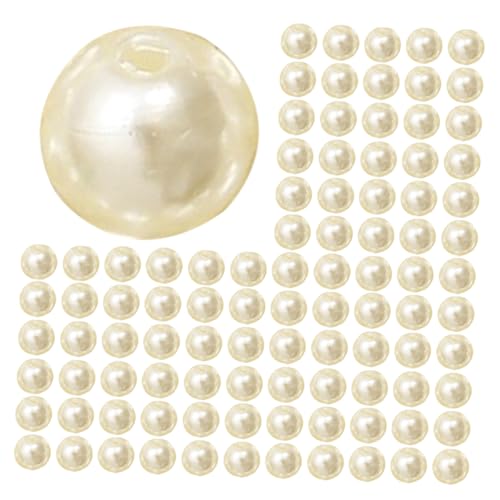 JEWEDECO Runde Weiße Perlen Mit Löchern, Abs-kunstperlen, Lose Perlen Für Die Herstellung Von Diy-schmuck, Armbänder, Basteln, Dekoration, 200 Stück JEWEDECO Runde Weiße Perlen Mit Löchern, Abs-kunstperlen, Lose Perlen Für Die Herstellung Von Diy-schmuck, Armbänder, Basteln, Dekoration, 200 Stück von JEWEDECO