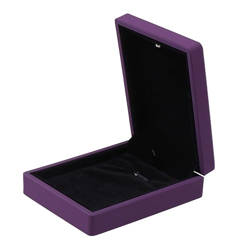 JEWEDECO Schmuckschatulle Mit Led-licht Halskettenhalter Anhängeretui Geschenkbox Mit Deckel Langlebig von JEWEDECO