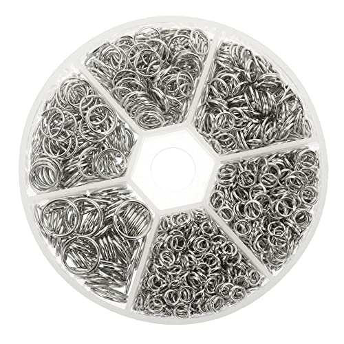 JEWEDECO Sprungringe für Schmuckherstellung Offene Metallringe für DIY Armbänder Schlüsselanhänger und Mehr von JEWEDECO