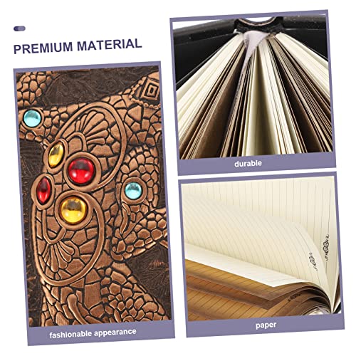 JEWEDECO Vintage Leder Notizbuch mit Geprägtem Eidechsen Robustem Einband und Langlebigem als Student Planer Tagebuch oder Reisetagebuch für Alltag und Büro JEWEDECO Vintage Leder Notizbuch mit Geprägtem Eidechsen Robustem Einband und Langlebigem als Student Planer Tagebuch oder Reisetagebuch für Alltag und Büro von JEWEDECO