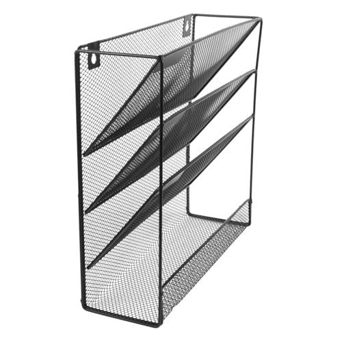 JEWEDECO Wand-aktenhalter Aus Eisen Dokumenten-organizer Für Büro Stabiler Wand-ordner Aktenständer Mit Haken Praktische Wand-ablage Für Papiere von JEWEDECO