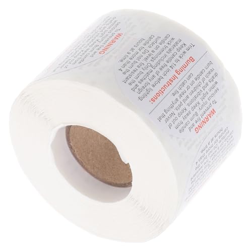 JEWEDECO Warnaufkleber für Kerzenherstellung Selbstklebende Sicherheitslabels für Wachsgläser Auffälliges Design Kompatibel mit DIY Kerzenprojekten von JEWEDECO