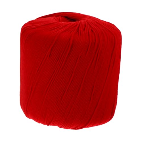 JEWEDECO Weiches Baumwollgarn Rot Häkelwolle für DIY Handarbeit Stricken Flechten Zubehör für Anfänger und Bastelfans von JEWEDECO