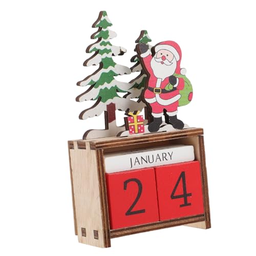 JEWEDECO Weihnachtlicher Holz Countdown Kalender Desktop Adventskalender Festliche Tischdekoration für Familie und Freunde zur Weihnachtszeit JEWEDECO Weihnachtlicher Holz Countdown Kalender Desktop Adventskalender Festliche Tischdekoration für Familie und Freunde zur Weihnachtszeit von JEWEDECO