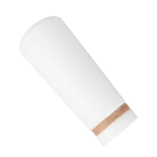 JEWEDECO Weiße Keramikvase mit Natürlicher Juteseil Dekoration Schmaler Desktop blumengefäß für Moderne Wohnzimmertisch deko Kreative Einfache Vase für Stilvolle Raumgestaltung JEWEDECO Weiße Keramikvase mit Natürlicher Juteseil Dekoration Schmaler Desktop blumengefäß für Moderne Wohnzimmertisch deko Kreative Einfache Vase für Stilvolle Raumgestaltung von JEWEDECO