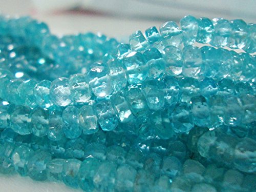 4,5–5 mm, 17,8 cm cm Strang Apatit Rondelles, azure blau Apatit Edelstein, Bio facettiert Rondelle Perlen von JEWEL BEADS