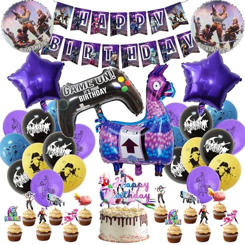 Gaming Party Geburtstag Deko, Video Spiel Geburtstagsfeier, Game Party Luftballon, gaming deko, geburtstagsdeko jungen, Kinder Geburtstag Party Set von JEXHBFD