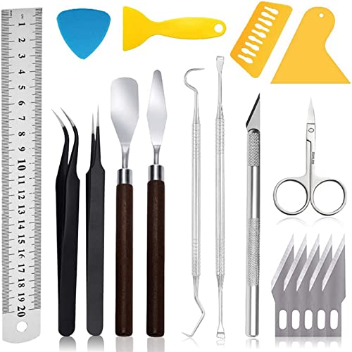 JEYANG Scrapbooking-Werkzeug-Set, 18-teiliges handgefertigtes Handwerks-Werkzeug-Set, Kunstschneiden, Papierschneiden, DIY, selbstgemachtes Grußkarten-Geschenkkarten-Werkzeug JEYANG Scrapbooking-Werkzeug-Set, 18-teiliges handgefertigtes Handwerks-Werkzeug-Set, Kunstschneiden, Papierschneiden, DIY, selbstgemachtes Grußkarten-Geschenkkarten-Werkzeug von JEYANG