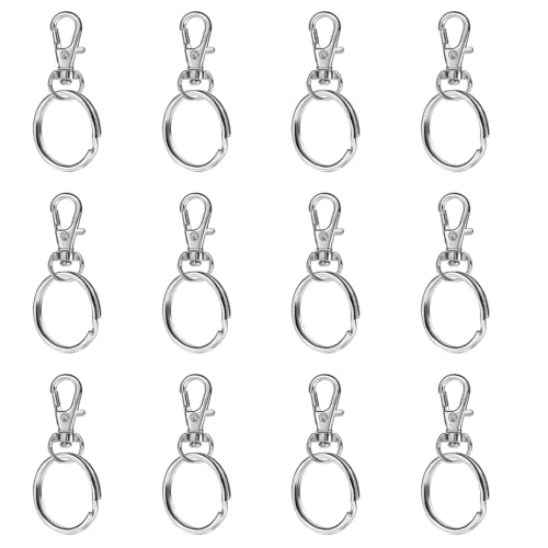 JEYORZY 12 Stücke Schlüsselring Karabiner,Karabiner Schlüsselanhänger mit Drehgelenk Karabiner Klein Schlüsselring,Schlüsselanhänger Ringe,Schwenk 360° Drehbar, für Schlüsselanhänger, DIY, Basteln JEYORZY 12 Stücke Schlüsselring Karabiner,Karabiner Schlüsselanhänger mit Drehgelenk Karabiner Klein Schlüsselring,Schlüsselanhänger Ringe,Schwenk 360° Drehbar, für Schlüsselanhänger, DIY, Basteln von JEYORZY