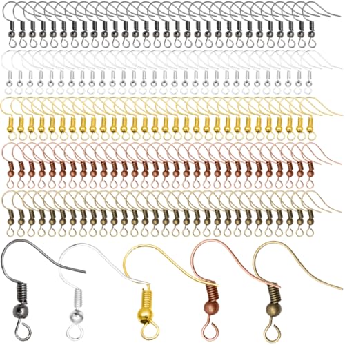 JEYORZY 150 Stück Ohrring Machen Set, Ohrring Haken, Ohrringe Basteln Zubehör mit Perlen und Spule, Ohrhaken, Ohrringe DIY, Ohrringhaken, Ohrring Rohlinge, für DIY Ohrhänger Schmuckherstellun JEYORZY 150 Stück Ohrring Machen Set, Ohrring Haken, Ohrringe Basteln Zubehör mit Perlen und Spule, Ohrhaken, Ohrringe DIY, Ohrringhaken, Ohrring Rohlinge, für DIY Ohrhänger Schmuckherstellun von JEYORZY