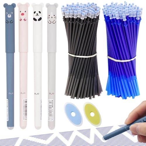JEYORZY 4 Stück Radierbarer Kugelschreiber, Radierbaren Gelstiften 0.5mm Cartoon Löschbarer Stift mit 40 Nachfüllungen und 2 Radiergummis Löschbaren Gelstiften für Kinder Studenten Schule Büro JEYORZY 4 Stück Radierbarer Kugelschreiber, Radierbaren Gelstiften 0.5mm Cartoon Löschbarer Stift mit 40 Nachfüllungen und 2 Radiergummis Löschbaren Gelstiften für Kinder Studenten Schule Büro von JEYORZY