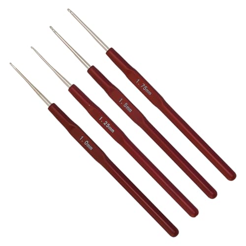 JEYORZY 4 Stück Häkelnadeln, 1 mm 1,25 mm 1,5 mm 1,75 mm Spitze Häkelnadeln mit Weicher Griff Kleine Größen Häkelnadel Häkeln für Stricken Schal Handschuhe Taschen Hüte Socken, Kleine Größe Häkelnadel JEYORZY 4 Stück Häkelnadeln, 1 mm 1,25 mm 1,5 mm 1,75 mm Spitze Häkelnadeln mit Weicher Griff Kleine Größen Häkelnadel Häkeln für Stricken Schal Handschuhe Taschen Hüte Socken, Kleine Größe Häkelnadel von JEYORZY