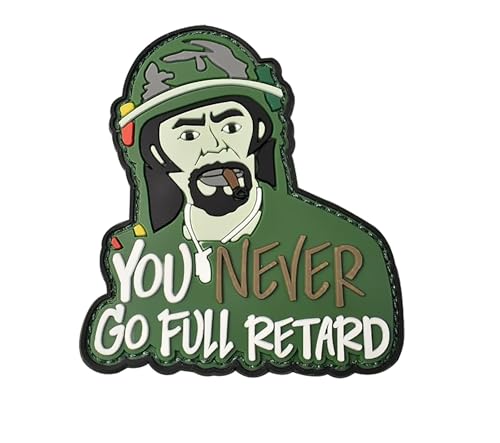 Morale Patches mit Hakenverschluss, Aufschrift "You Never Go Full Retard", lustiger Moral-Patch für Rucksäcke, Hundegeschirr, Armee-Westen, Hüte, Helme (You Never Go Full Retard) von JFFCESTORE