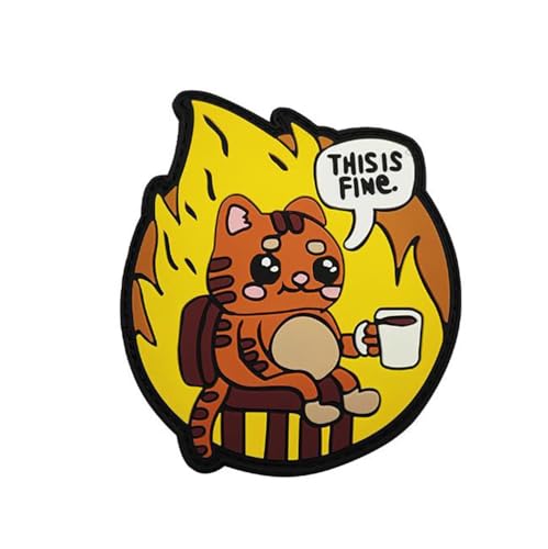 Morale Patches mit Hakenverschluss auf der Rückseite, lustiger Hundeaufnäher für Rucksäcke, Hundegeschirr, Hüte, Helme (dies ist fein/PVC) von JFFCESTORE