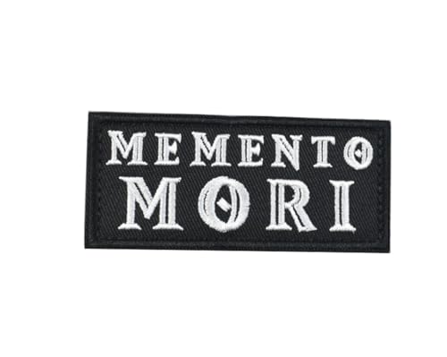 Taktischer Aufnäher, lustige Stickerei, Moral-Patch, Abzeichen, Applikation, Klettverschluss, Emblem für Helme, Hüte, Taschen, Rucksäcke, Westen, taktische Ausrüstung (Memento Mori CF) von JFFCESTORE