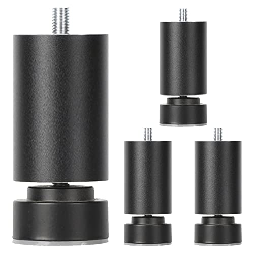 JFUNANQH Stück Möbelbeine 10 cm, 15 cm, 20 cm, 25 cm, 30 cm, 35 cm, 40 cm, Tischbeine aus Metall, verstellbare Möbelfüße, Ersatzbeine für Sofa, Schreibtisch, Schrank, Kaffee, Schwarz/Silber JFUNANQH Stück Möbelbeine 10 cm, 15 cm, 20 cm, 25 cm, 30 cm, 35 cm, 40 cm, Tischbeine aus Metall, verstellbare Möbelfüße, Ersatzbeine für Sofa, Schreibtisch, Schrank, Kaffee, Schwarz/Silber von JFUNANQH