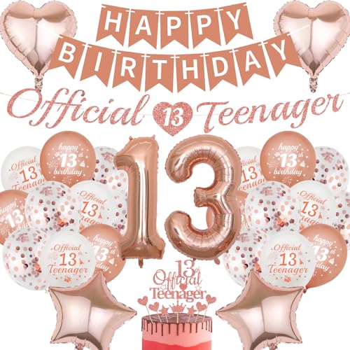 Luftballons zum 13. Geburtstag – 36 Stück rotgoldene Banner Nummer 13 Stern Herz Folienballon Zugflagge Kuchen Cupcake Topper Dekoration Zubehör für 13 Jahre alte offizielle Mädchen Geburtstagsparty Luftballons zum 13. Geburtstag – 36 Stück rotgoldene Banner Nummer 13 Stern Herz Folienballon Zugflagge Kuchen Cupcake Topper Dekoration Zubehör für 13 Jahre alte offizielle Mädchen Geburtstagsparty von JGIIIJLP