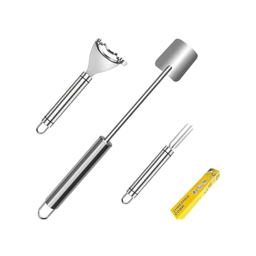 Maiskolbenschäler, Edelstahl, verbesserter Maisschäler, Maiskolbenentferner, Küchenwerkzeug-Set, leicht zu reinigen, Geschenk-Box, 3 Stück von JGZTJXNK