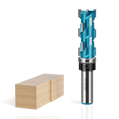 Bündigfräser-Bit, 1/2-Schaft für Holzbearbeitung, 1,9 cm Durchmesser, 4,5 cm Klingenlänge, Lagerspiralschneider, spiralförmige Reinigung, Bodenfräser, Hartmetall-Flush Trim Router Bit Bündigfräser-Bit, 1/2-Schaft für Holzbearbeitung, 1,9 cm Durchmesser, 4,5 cm Klingenlänge, Lagerspiralschneider, spiralförmige Reinigung, Bodenfräser, Hartmetall-Flush Trim Router Bit von JGZUI